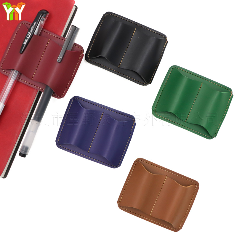 Leather Work Notebook - Przenośny uchwyt na długopis ze skóry