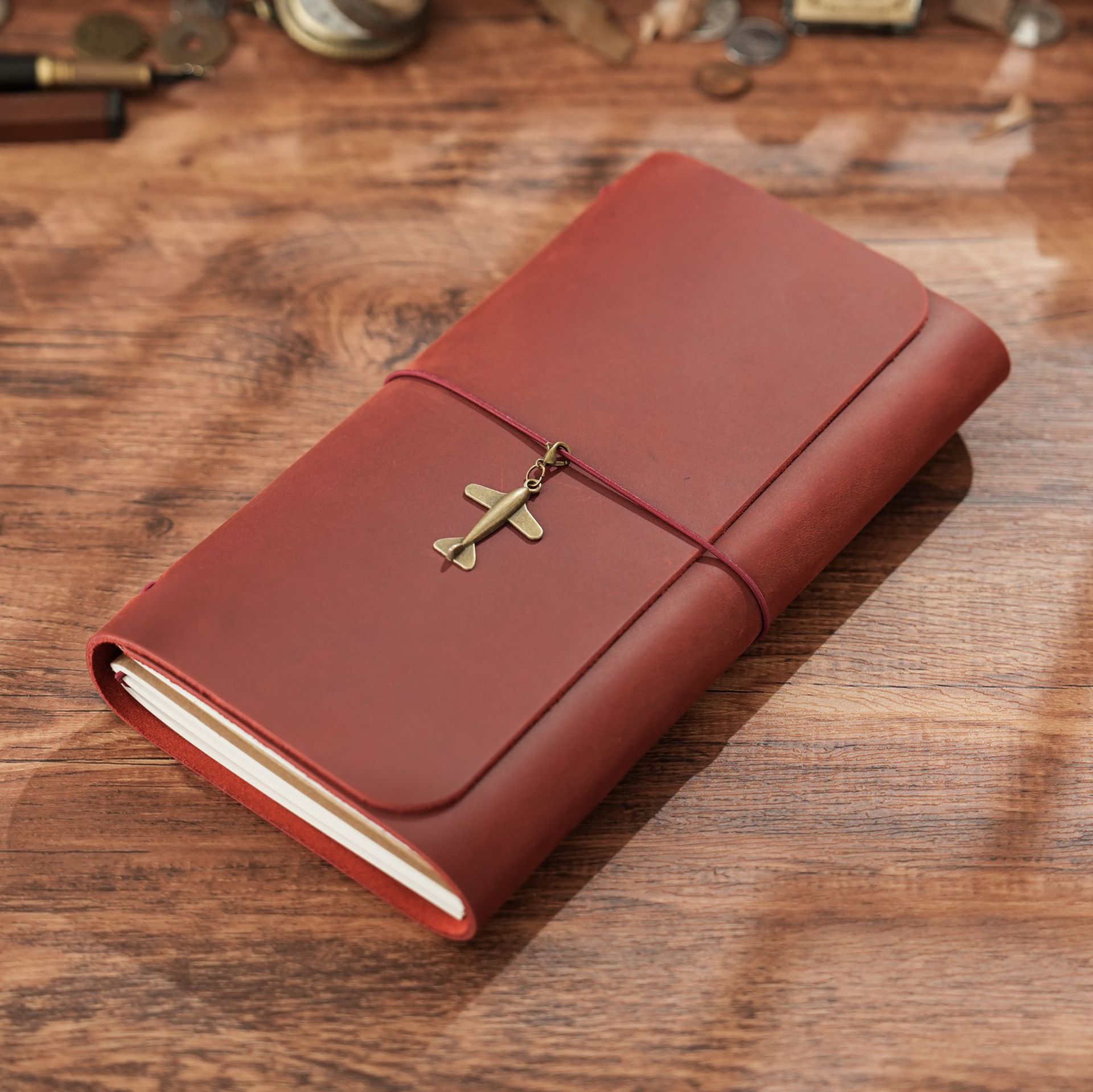 Leather Work Notebook - Nowy Przyjazd Trójdzielny Notatnik Podróżny TN