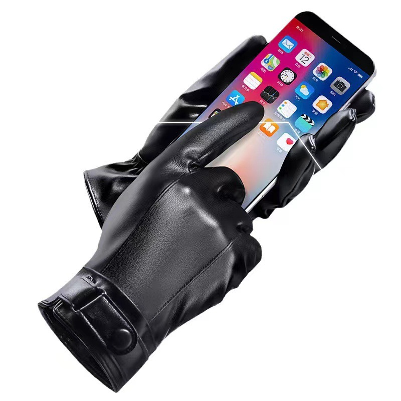 Czarne rękawiczki jesienno-zim – Leather Work Winter Gloves recenzja i cena