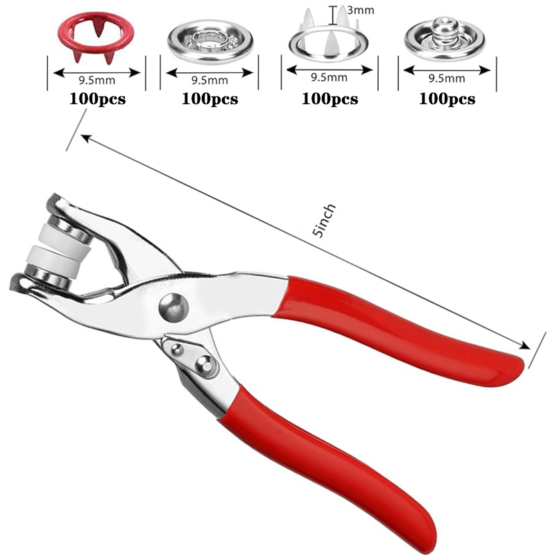 100-zestaw szczypiec zatrzasko – Snap Fastener Setter recenzja i cena
