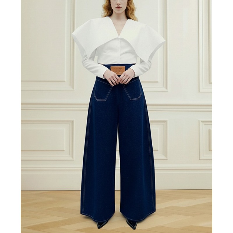 Tinaa Vintage Niebieskie Damsk – Leather Work Jeans recenzja i cena