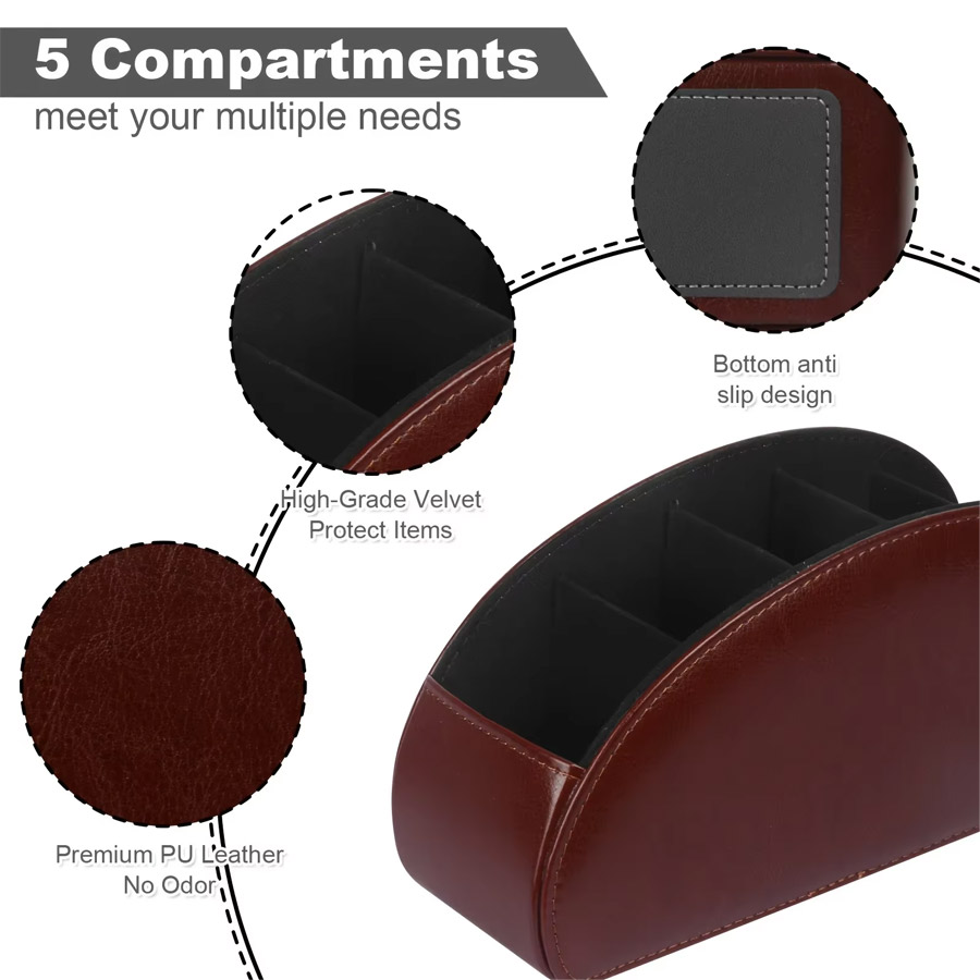 1 szt. Organizer na biurko z 5 – Leatherwork Desk recenzja i cena