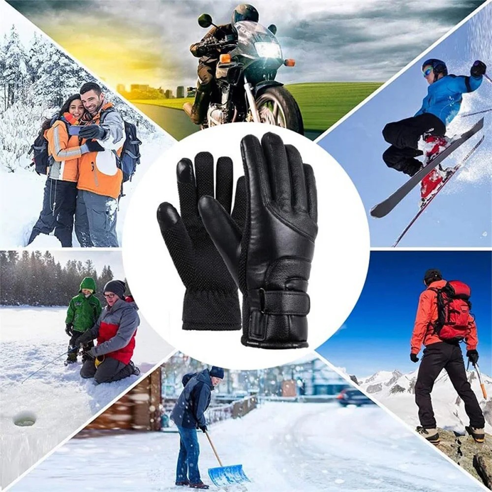 Męskie i damskie elektrycznie  – Leather Work Winter Gloves recenzja i cena